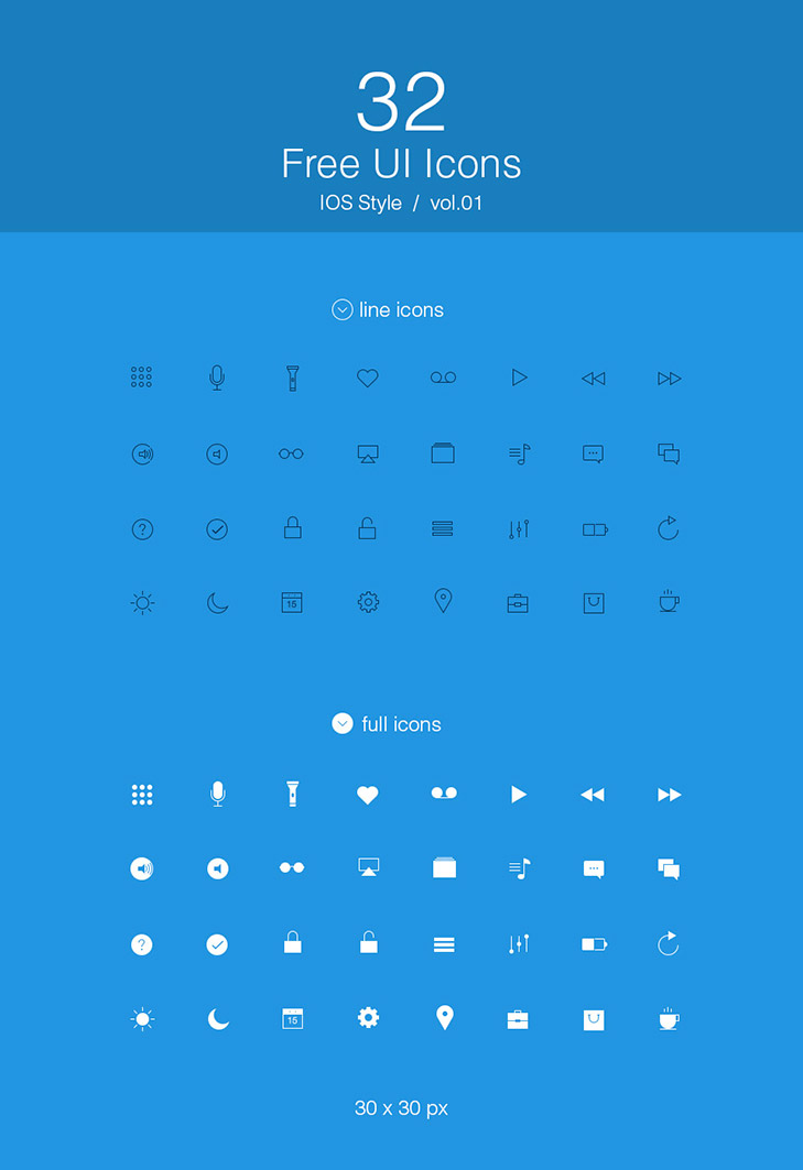 32 FREE UI ICONS #001